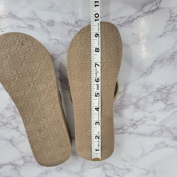 Tory Burch Women's Tan Platform Flip Flops - Picture 7 of 10